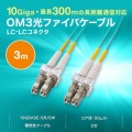メガネ型光ファイバケーブル(マルチ50μmOM3、LC×2-LC×2、3m) 写真3