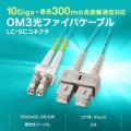 メガネ型光ファイバケーブル(マルチ50μmOM3、LC×2-SC×2、2m) 写真3