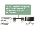 プレミアムHDMIケーブル1m黒 写真3