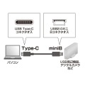 USB2.0TypeC-miniBケーブル 写真3