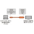 ミニDisplayPort-HDMI変換ケーブル2m 写真3