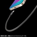USB Type-Cシリコンメッシュケーブル(PD60W・1m・ブラック) 写真3