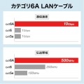 カテゴリ6A LANケーブル(スリム、やわらか、ツメ折れ防止コネクタ) 写真3