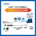 PoE-USB Type-C変換アダプタ(PD60W給電・ネットワーク通信対応) 写真3