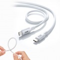 USB2.0 Type-C シリコンケーブル(PD240W・0.5m・ホワイト) 写真3