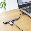 USB 5Gbps 3ポート スリム ハブ(カードリーダー付き) 写真3