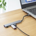 USB 5Gbps 3ポート スリム ハブ(カードリーダー付き) 写真3