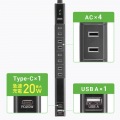 回転タップ(AC4個口＋Type-C＋USB-A・PD20W・ブラック) 写真3