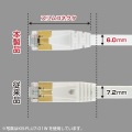 CAT7ウルトラフラットLANケーブル(15m、ブラック) 写真3