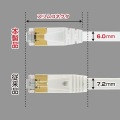 CAT7ウルトラフラットLANケーブル(10m、ホワイト) 写真3