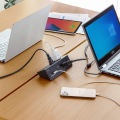 USB充電ポート付き便利タップ(クランプ固定式)ブラック色 写真3