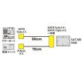 電源コネクタ一体型SATAケーブル(0.5m) 写真3