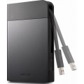 ICカード対応MILスペック 耐衝撃ボディー防雨防塵ポータブルHDD 1TB ブラック 写真3