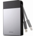 ICカード対応MILスペック 耐衝撃ボディー防雨防塵ポータブルHDD 1TB シルバー 写真3