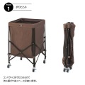 フォールディングバスケットワゴン MIP-74GY 写真3