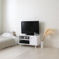 KAURA(カウラ)テレビボード(80cm幅) テレビ台 テレビボード ローボード 幅80 コンパクト おしゃれ シンプル テレビ 収納 ホワイト KA45-80L-WH 写真3