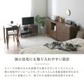 デスク パソコンデスク 机 薄型 スリム 浅型 おしゃれ シンプル ブラウン 木製 幅70 引き出し付 収納 スリム QUNOA デスク QU72-70DS 写真3