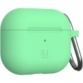UAG社製/U by UAG Apple AirPods 第3世代用 シリコンケース (耐衝撃/カラビナ付属/ワイヤレス給電) DOT スペアミント UAG-UAP3D-SM 写真3