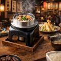 釜飯セット お釜かまどセット(大)M10-230 黒 約1合 内面フッ素三層コーティング 釜 釜飯の釜 お釜 かまど 写真4