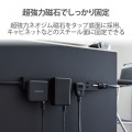 電源タップ 超強力マグネット付 1m 6口 雷ガード スイングプラグ 絶縁キャップ シャッター 耐熱性 安全 安心 ほこり防止 ブラック黒 写真4
