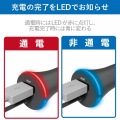 シガーチャージャー/150cm+USBAポート/4.8A/インジケーター付/ブラック 写真4