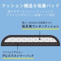 マウスパット リストレスト 手首クッション 疲労軽減 体圧分散 左右2個セット 扇形タイプ ブラック 写真4