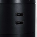 タワー型タップ/8個口/雷サージ付/ホコリ防止シャッター付/固定可能/5ポート合計出力4.8A/2.0m/ブラック 写真4