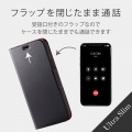 iPhone 12/12 Pro用ソフトレザーケース UltraSlim/磁石付/手帳型/ブラック 写真4
