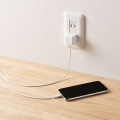 iPhone充電器 iPad充電器 1m Lightning AC ケーブル一体 ホワイト コンパクト 小型 キューブ シンプル 写真4