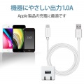 iPhone充電器 iPad充電器 2.5m Lightning AC ケーブル同梱 ホワイトフェイス コンパクト 小型 キューブ かわいい 写真4