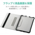 iPad Air 10.9インチ 第5世代 第4世代 (2022/2020年) ケース カバー 手帳型 フラップ ソフトレザー ハンドベルト 軽量 ブラック 写真4