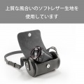 カメラケース ビデオカメラ用 ショルダータイプ レザー フラップ マグネット ワンタッチ開閉 ブラック 写真4