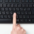 キーボード ワイヤレス マウス付 無線 USB 抗菌 薄型 フルキーボード ワイヤレスキーボード メンブレン式 ブラック 写真4