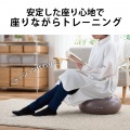 バランスボール 45cm ドーナツ型 高耐久 空気ポンプ付 トレーニング ストレッチ グレー 写真4