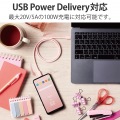 USBケーブル USB4 USB-IF 正規認証品 USB-C to USB-C PD対応 最大100W 80cm ピンク 写真4