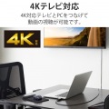 Type-C映像変換ケーブル HDMI 4K/2K対応 映像出力 RoHS ブラック 3m 写真4