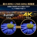 HDMI分配器 4K 60P 対応 1入力 2出力 スプリッター ブラック 写真4