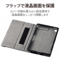 Lenovo Tab M10 HD 2nd Gen ケース カバー 手帳 フラップ レザー 軽量 ハンドホールドベルト付 ブラック 写真4