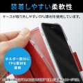 iPhone SE 第3世代/SE 第2世代/8/7 用 ケース カバー レザー 手帳 マグネット フラップ ステッチ クリアケース 耐衝撃 ワイヤレス充電可 ネイビー 写真4