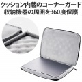 パソコンケース MacBook Pro 14インチ (2021年) 用 耐衝撃 起毛素材 スリム 撥水加工 軽量 ブラック 写真4