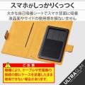 スマホケース 汎用 マルチケース Sサイズ レザー 手帳型 マグネット開閉 スライド式 スタンド機能 薄型 軽量 ストラップホール付 ネイビー 写真4