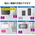 4in1 USBケーブル/USB-A+USB-C/Micro-B+USB-C/USB Power Delivery対応/1.0m/ホワイト 写真4