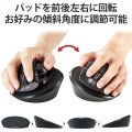トラックボール マウス 用 スタンド ディスクパッド 前後左右 傾斜 調整 マウスパッド 手首負担軽減 ブラック 写真4