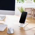 スマートフォン用スタンド/コンパクト/薄型/軽量/高さ調節可能/ホワイト 写真4
