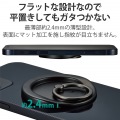 スマホリング マグネット 【 MagSafe 対応 iPhone 】 スマホスタンド機能 薄型 スマホグリップ ホールドリング? フラット ブラック 写真4