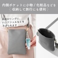 スマホショルダー ポーチ レディース 斜めがけ レザー 裏起毛 マグネット ジェットブラック 写真4