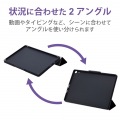 dtab d-51C 用 ケース カバー レザー フラップ マグネット開閉 スタンド機能 フリーアングル 衝撃吸収 タッチペンホルダー付 ブラック 写真4