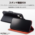iPhone 15 Plus ソフトレザーケース 薄型 手帳型 磁石付 写真4