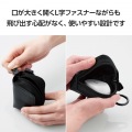 TWS用汎用コンパクトポーチ Lサイズ カラビナ ソフトレザータイプ 写真4