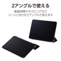 11インチiPad Pro(M4) ソフトレザーフラップ 背面クリア 2アングル スリープ対応 写真4